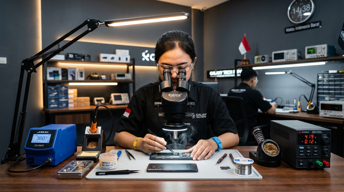 Laboratorium perbaikan smartphone modern Unicore Labs